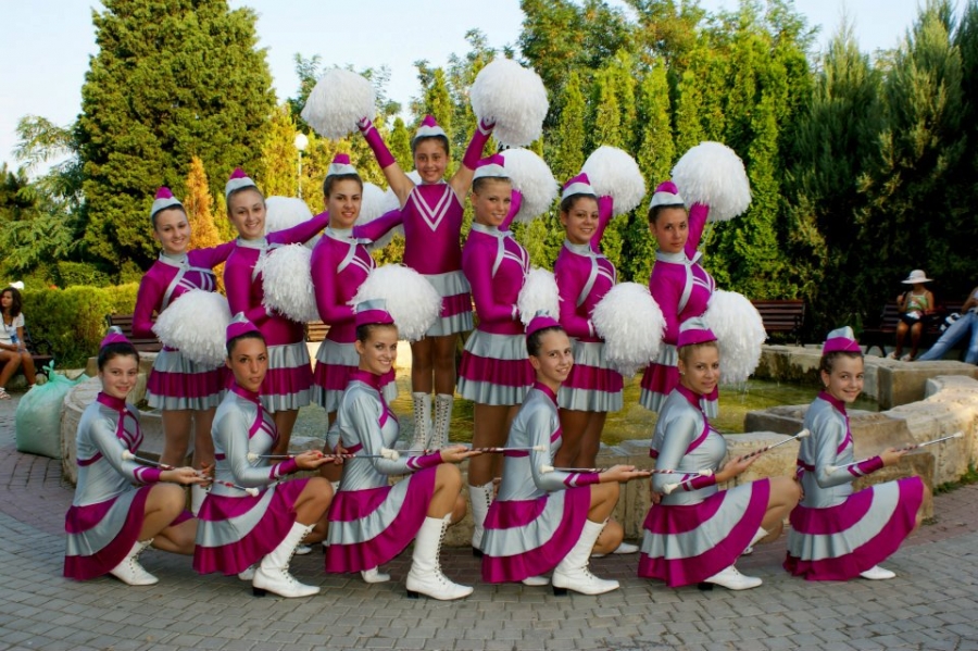 Sports cheerleading costumes, city of Karnobat