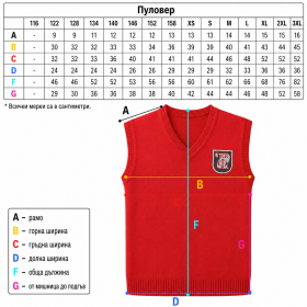 Sweater 04 Student uniform High School St. Constantine-Cyril the Philosopher Plovdiv sizes