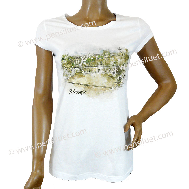 Women's T-shirt Ancient theater with motifs of Plovdiv