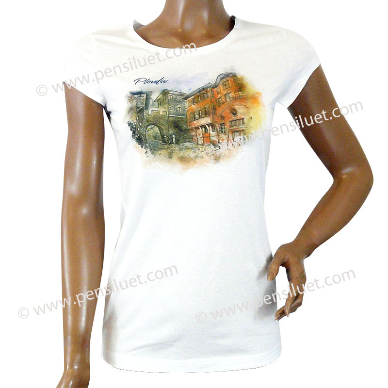 Women's T-shirt Hissar Kapiya with motifs of Plovdiv