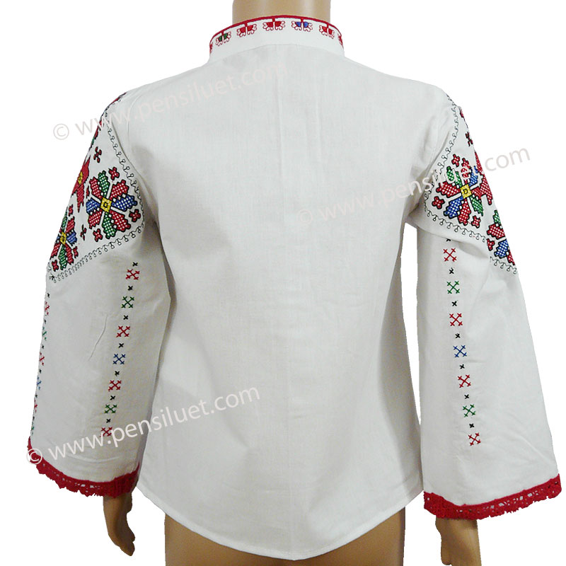 Shopska children's blouse 03 cross