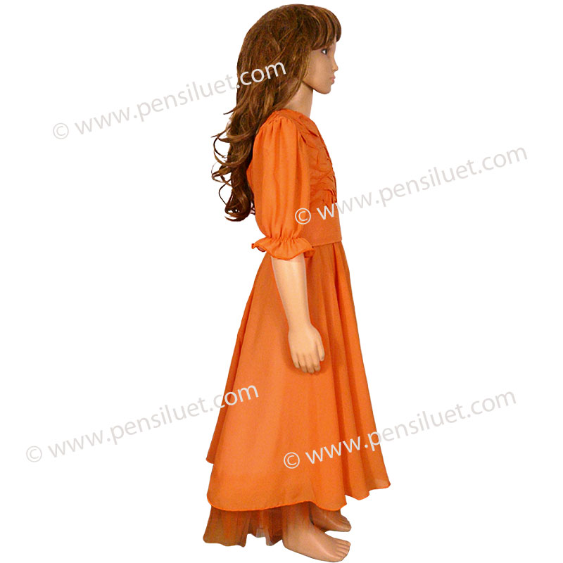 Детска Валсова рокля 01 оранжева