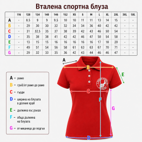 Вталена спортна блуза къс ръкав - ученическа униформа Любен Каравелов Пловдив размери