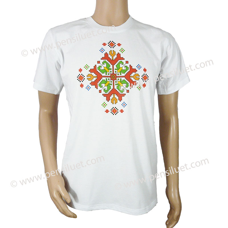 Folklore T-shirt 11V2 with folklore motifs