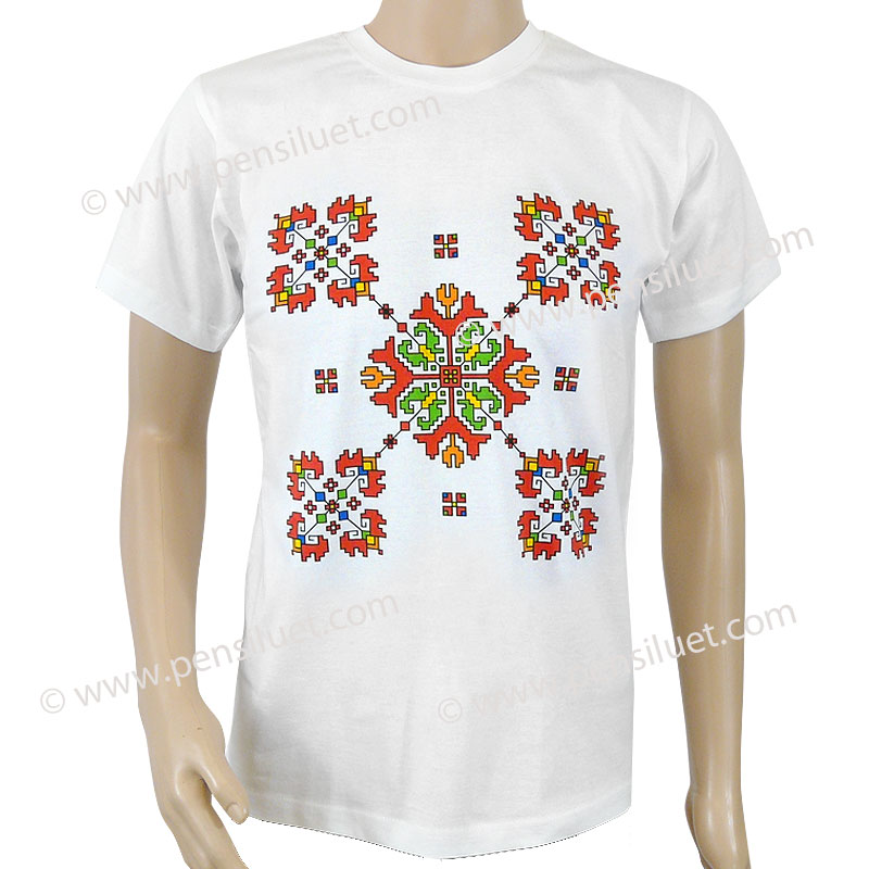 Folklore T-shirt 12V1 with folklore motifs