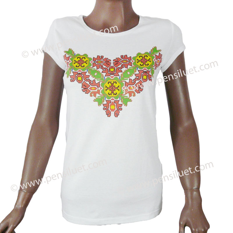Folk Women's T-shirt 03 with folklore motifs