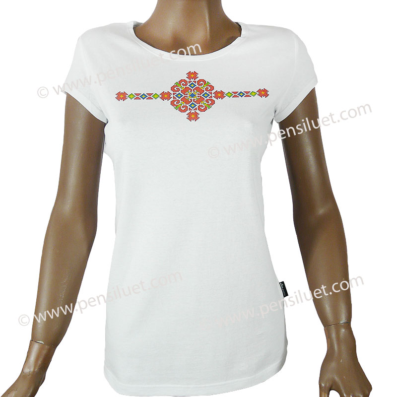 Folk Women's T-shirt 06V2 with folklore motifs