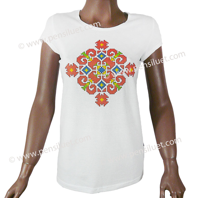Folk Women's T-shirt 06V2 with folklore motifs