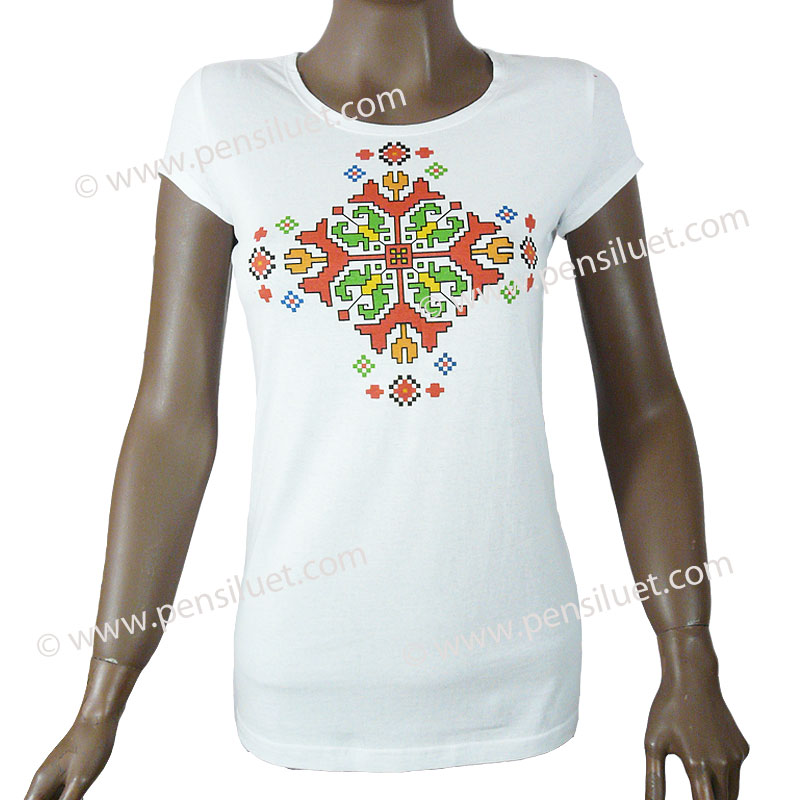 Folk Women's T-shirt 11V2 with folklore motifs