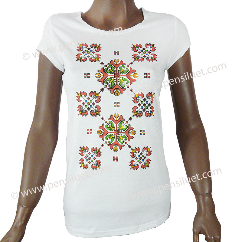 Folk Women's T-shirt 12 with folklore motifs