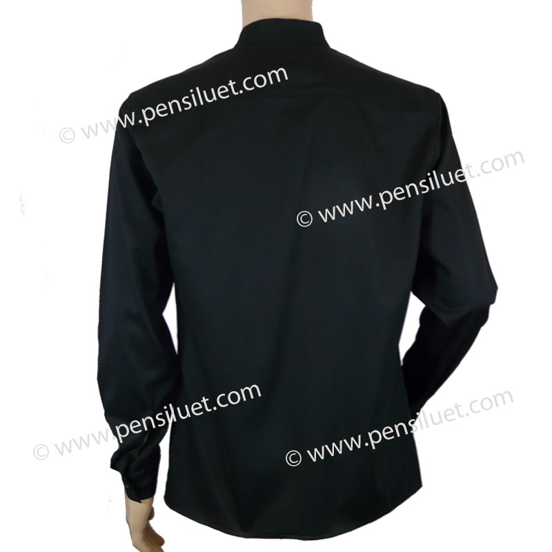 Men's shirt with embroidery 01 black