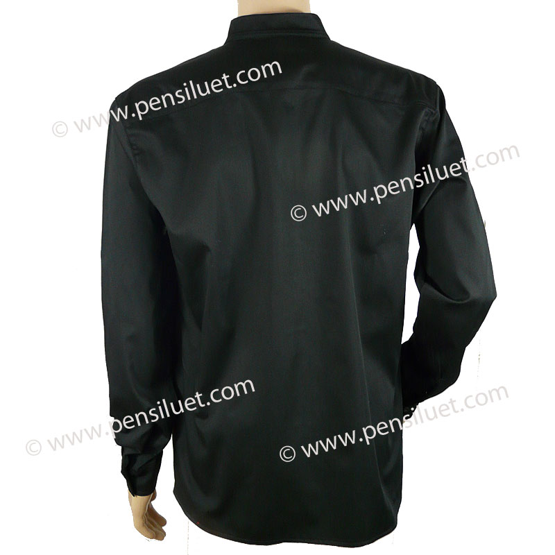 Men's shirt with embroidery 01MAC black