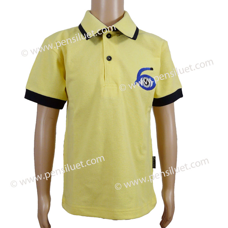 Sports blouse 19 yellow short sleeve uniform of the Sixth Primary School Graf Ignatiev Sofia