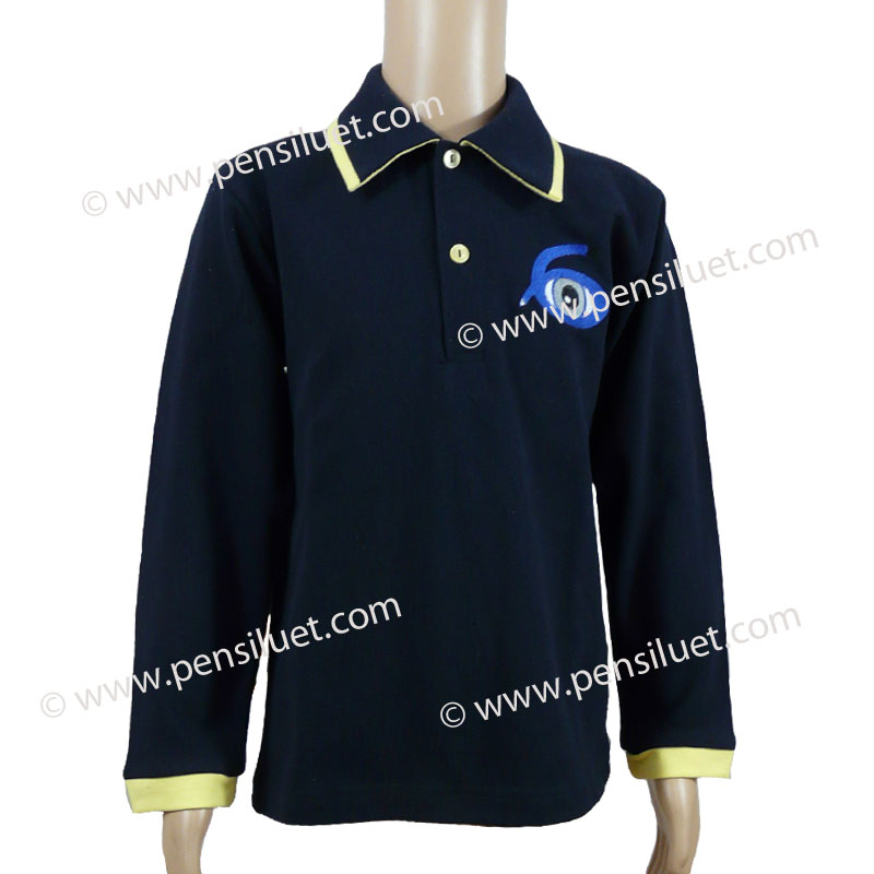 Спортна блуза 19 синя дълъг ръкав униформа на Шесто ОУ Граф Игнатиев София