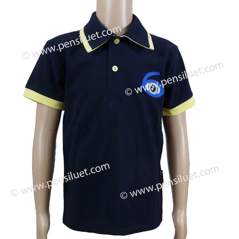 Sports blouse 19 blue short sleeve uniform of the Sixth Primary School Graf Ignatiev Sofia