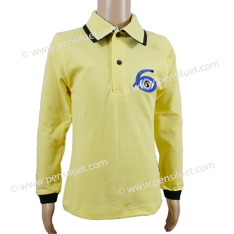 Fitted Sports Blouse 19 Yellow Sleeve Uniform at the Sixth Primary School Graf Ignatiev Sofia