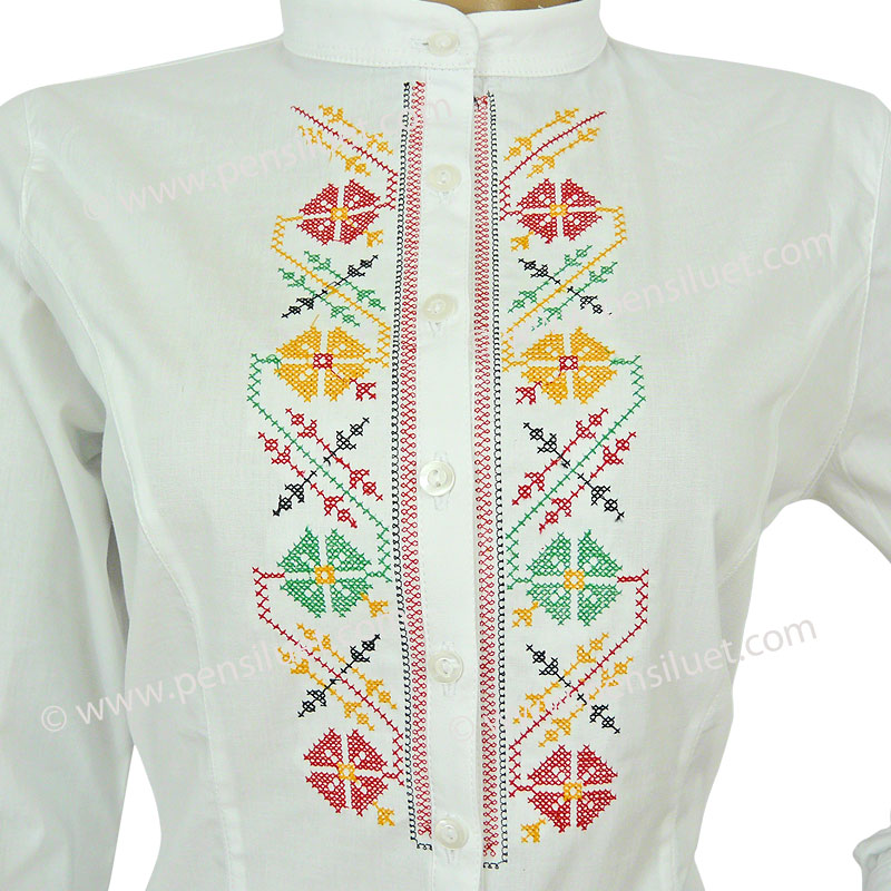 Women's blouse with embroidery 27M1