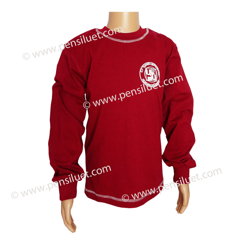 T-shirt burgundy long sleeve 17 uniform of SU Tsanko Tserkovski Polski Trumbezh
